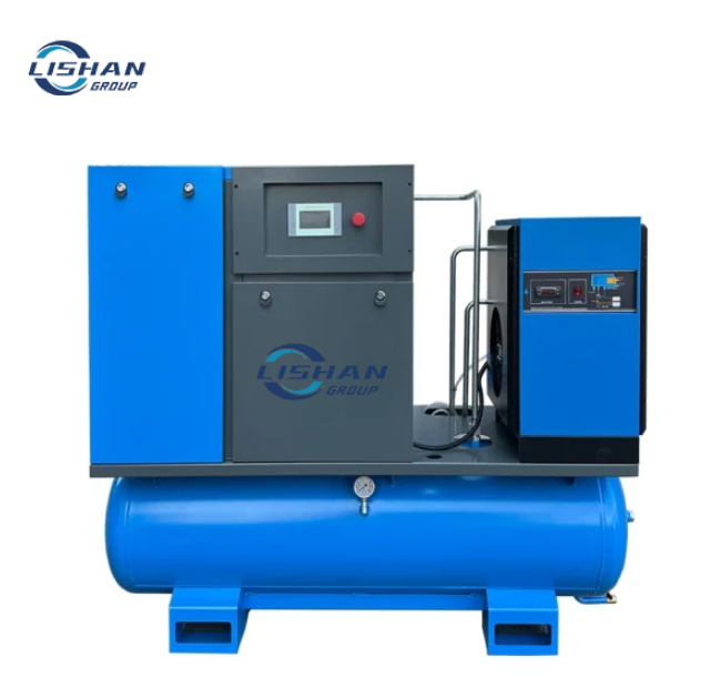 China High Quality 4 in 1 Screw Air Compressor Fixed Speed 7.5KW/10HP Industrial Compressor For Industry Use factory