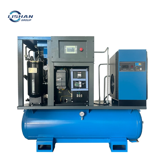 China High Quality 4 in 1 Screw Air Compressor Fixed Speed 7.5KW/10HP Industrial Compressor For Industry Use suppliers